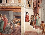 GOZZOLI, Benozzo Scenes from the Life of St Francis (Scene 1, north wall) g oil painting on canvas